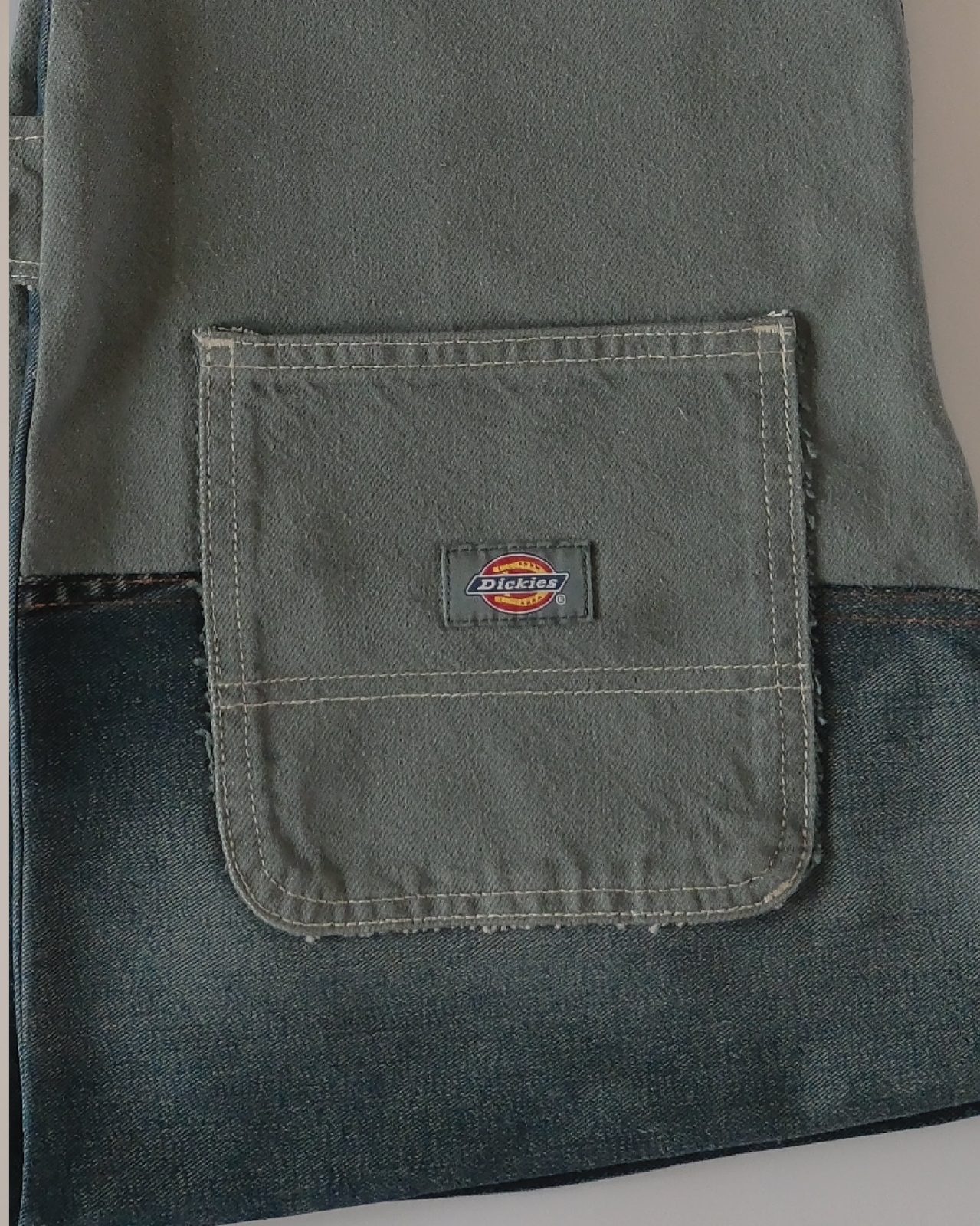 Denim half vestie
